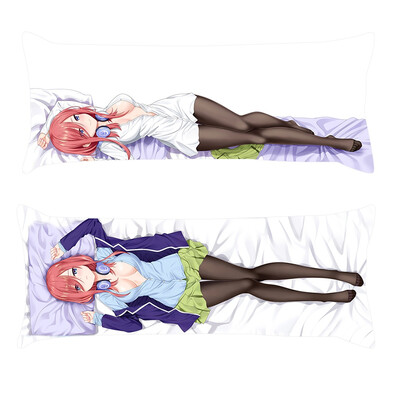 

Anime Nakano Miku Body Pillowcase Peach Skin 2WAY Double-sided Different Printing Pillow Cover