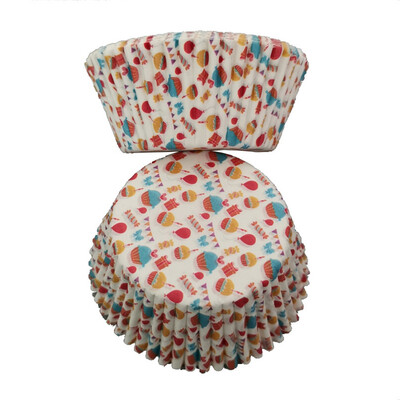 

100PCS Rainbow Series Wave Edge Greaseproof Chocolate Cake Baking Paper Muffin Cup Cupcakes PapersH01