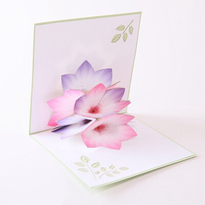 

Handmade Flower 3D Pop Up Greeting Card Wedding Birthday Decor Holiday Gift