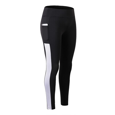 

Summer Stitching Mesh Cell Phone Pocket Pants Buttocks Self-Cultivation Fitness Female Pants D1