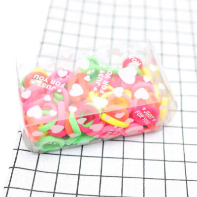 

Pack Of 100 Small Terry Elastic Tiny Ponytail Hair Band Holder Hair Ties Mix Colors