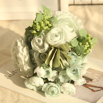 

Toponeto Multicolor Phantom Rose Peony TOP Silk Flowers Bouquet Single Decor Wedding