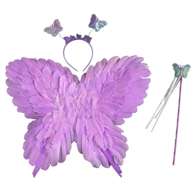 

Colorful Butterfly Wings Feather Angel Wing Kids Fairy Angel Wing Stage Performance Props Cosplay Carnival Party Supplies