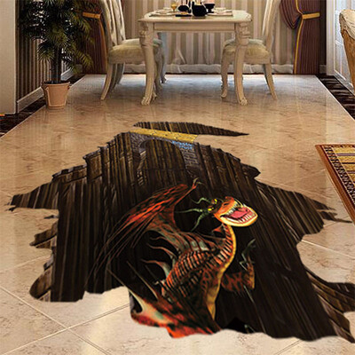 

3D Dinosaur Mural Floor Decals Wall Sticker Removable Vinyl Art Home Decor