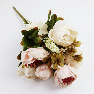 

Europe Style Flower Bouquet for Home Shop Decor Artificial Peony Flowers Silk Fake Flower Bouquet Simulation Peony Decor Supplie