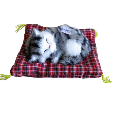 

Lovely Simulation Padded Sleeping Cat with Sound Children Plush Stuffed Toy Birthday Gift