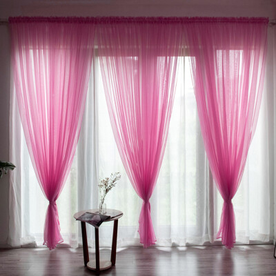 

Toponeto Leaves Sheer Curtain Tulle Window Treatment Voile Drape Valance 1 Panel Fabric