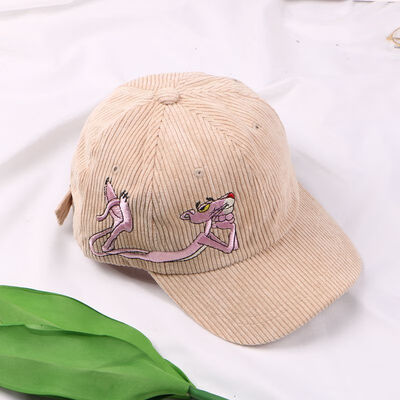 

Korean Uzzang Soft Girl Wind Pink Panther Corduroy Womens Baseball Cap Duck Tongue Cap Autumn&Winter Sunshade Cap Hip Hop Cap