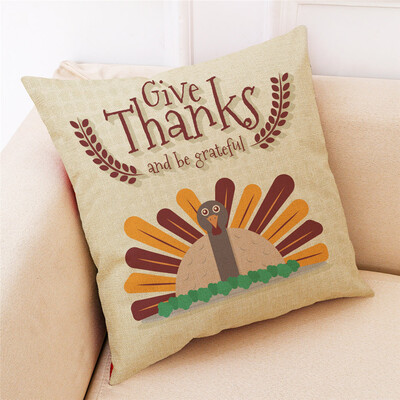 

Tailored Happy Thanksgiving Day Pillowcase Gifts Pillow Cover Home Decoration 18x18Inch