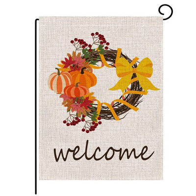 

Gobestart Thanksgiving Love Harvests Garden Banner Home Decoration Banner 30x45cm