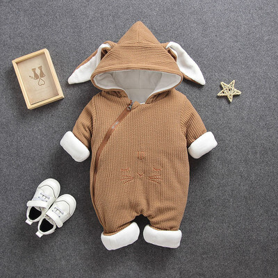 

2108 New Baby rompers Overalls Clothes Winter Boy Girl Garment Thicken Warm Pure Cotton Outerwear coat jacket kids Snow Wear