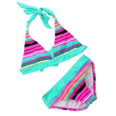 

New Set Girl Swimwear Children Swimsuit 8-16 Years Girls Two-Piece Bikini Set Kids Beach Wear Swimsuit