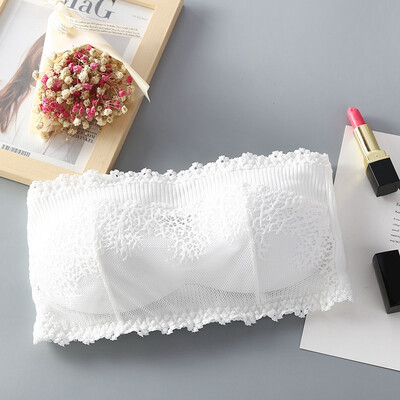 

Summer New No Steel Ring Lace Gathers Anti-lighting Tube Top Thread Lace Tube Top