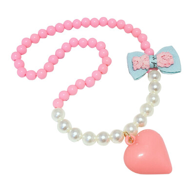 

Fashion Jewelry Bubblegum Beads Necklace Little Girl Princess Simulated Pearl Necklace Gift for Baby Kids