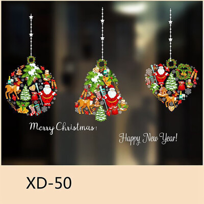 

Christmas Window Decoration Decals Christmas Home Decoration Stickers Christmas Electrostatic Wall Stickers