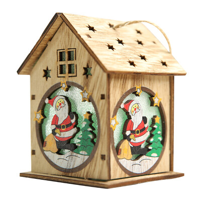 

Siaonvr Wood House Cute Christmas Tree Hanging Ornaments Holiday Decoration