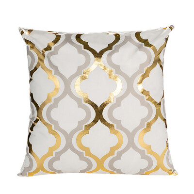 

〖Follure〗Polyester Gold Letter Pillow Case Cover Sofa Car Waist Cushion Cover Home Decor
