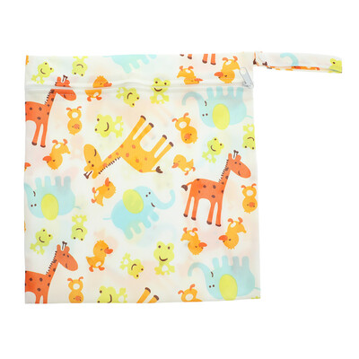 

New Fashion Baby Nappy Reusable Washable Wet Dry Cloth Zipper Waterproof Travel Diaper Bag Storage Pouch