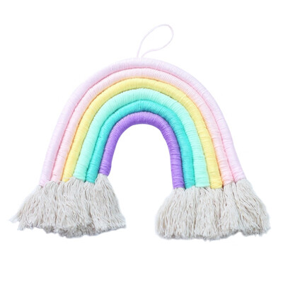 

Hand-woven Rainbow Home Decor Ornaments Wall Hanging Art Home Decoration For Living Room Apartment Baby Nursery Bedroom Decor
