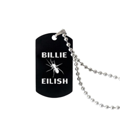 

5 Styles Billie Eilish Blohsh Logo Pendant Necklace Stainless Steel Chain Beads Necklaces For Fans Gifts