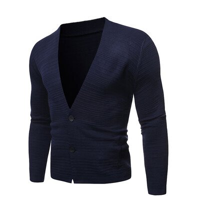 

Mens Casual Single Breasted Sweatshirt Long Sleeves Solid Pocket Slim Fit Coat