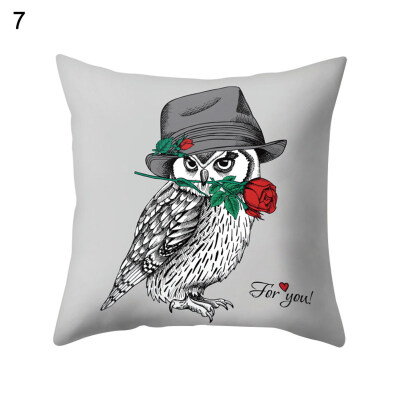 

Animal Dog Owl Rabbit Cat Gorilla Pillow Case Cushion Cover Sofa Bed Car Decor