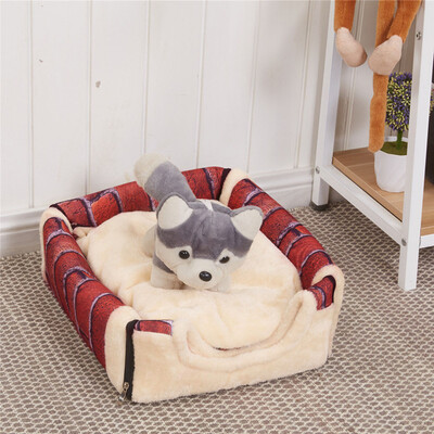 

Gobestart Pet Dog Cat Bed House Warm Soft Mat Bedding Igloo Basket Kennel Washable Snug