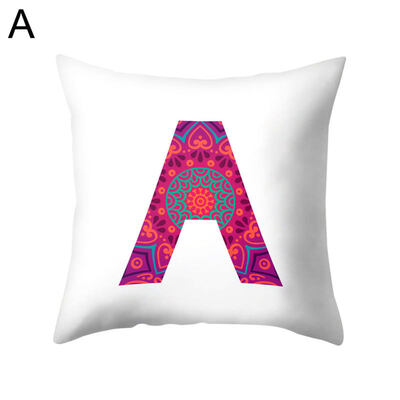 

Simple English Letter Square Pillow Case Cushion Cover Sofa Bed Car Office Decor