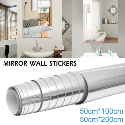 

Bathroom Mirror Wall Stickers Film Mirror Self Adhesive Stick Room Decoration