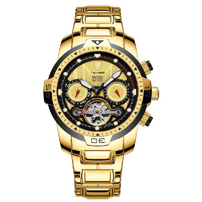 

TEVISE T816A Automatic Mechanical Movement Men Watch Self-Winding Manual Winding Wind-Up Skeleton Wrist Watch 3ATM Waterproof Lumi