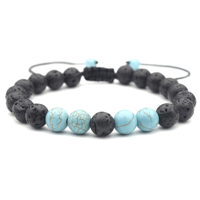 

Black Lava Rock Braided Bracelet Beaded Bracelet Aromatherapy Essential Oil Bracelet Friendship Bracelet