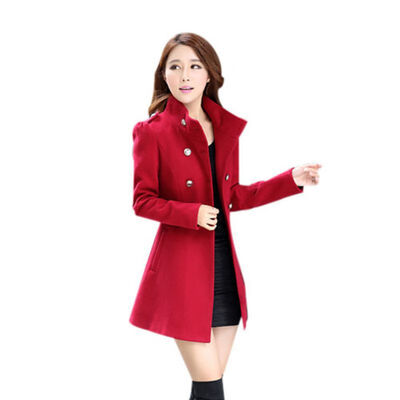 

Women Fashion Coat Warm Long Sleeved Outwear Slim Elegant Overcoat Winter Autumn Jacket