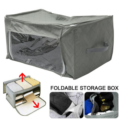 

Foldable Compact Clothing Quilt Storage Bag Case Blanket Closet Sweater Organizer Box