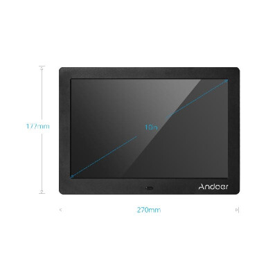 

Andoer 10 Inch Digital Picture Photo Frame IPS Full-View Screen Eletronic Photo Album High Resolution 12808001610 Clock Calen