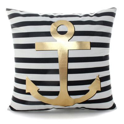 

OCHINE 4545 cm Front Print And Back Home Sofa Cover Chair Bed Square Sofa Cover White Printed Bronzing