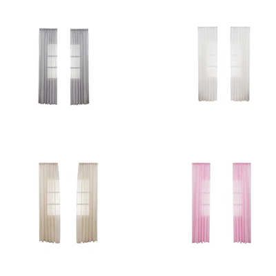 

Solid Window Screening Curtain Translucent Door Room Divider Sheer Kitchen Bedroom Window Drapes