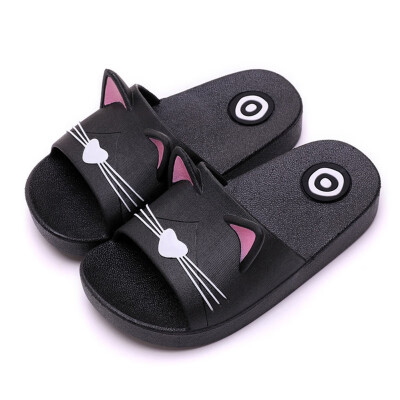 

Boy Girl Cartoon Cat Shoes Summer Toddler Sandals Animal Kid Indoor Baby Flip Flops PVC Kawaii Infant Soft Beach Casual Slippers