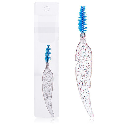 

3 Pcs Feather Shape Eyelash Brush Beauty Makeup Crystal Shining Lash Brush Eyebrow Brush Eyelash Makeup Tool Cosmetic Brushes