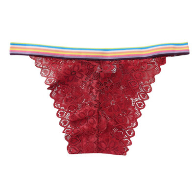 

2018 Lace Lady Panties Low-Rise Womens Sexy Seamless Cotton Breathable Hollow Briefs Solid Candy Color Girl Underwear