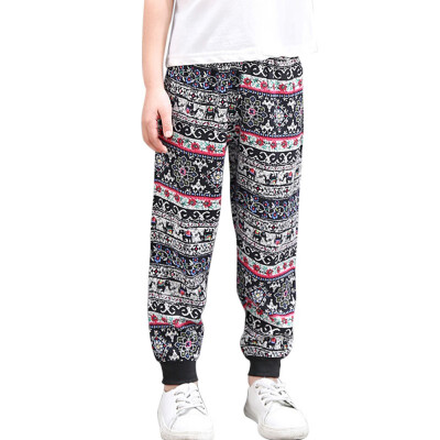 

Summer Children Boys And Girls Harem Pants Kids Baby Cartoon Printed Cotton Silk Thin Trousers Pants