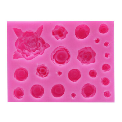 

3D Rose Flower Cake Decoration Silicone Mold Diy Handmade Soap Chocolate Fondant Baking Mold