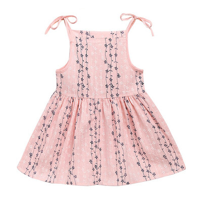 

MUQGEW Baby Girl Dress 2019 Summer Solid Flower Striped Princess Dresses For Girl Children Kids Beachwear Party Sundress Clothes