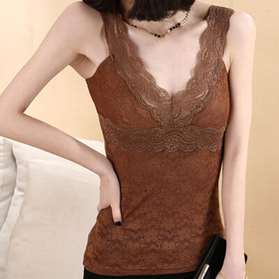 

Women Sexy Lace Floral T-shirt Tank Tops Sleeveless Stretch Crochet Vest Blouse