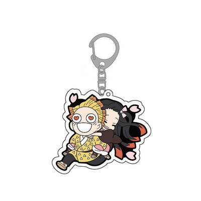 

Fat Bear 1Pcs Demon Slayer Acrylic Cartoon Figure Car Key Chains Holder Keyrings Graduation Christmas Gift