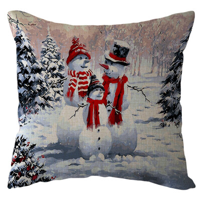 

Tailored Christmas Santa Claus Pillow Case Linen Sofa Throw Cushion Cover Home Decor