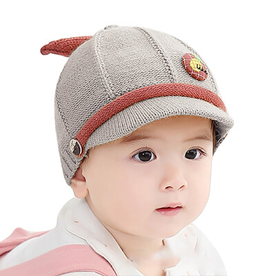 

Baby Boy Girl Autumn Warm Baseball Cap Kids Cartoon Design Hat Breathable Visors Hats 1-3Y