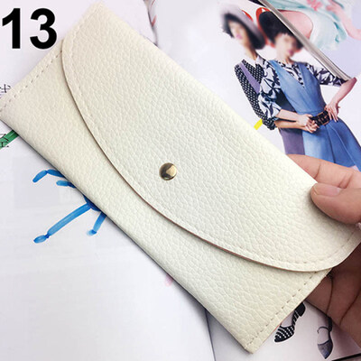 

Women Fashion Thin Purse Long Clutch Wallet Faux Leather Handbag Card Holder