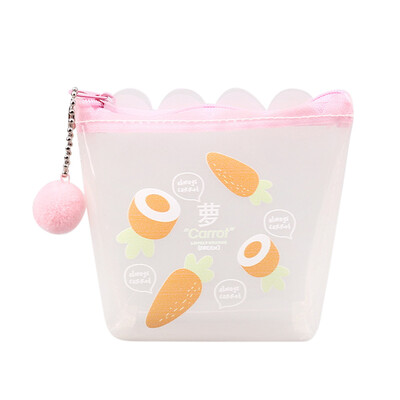 

Gobestart Cartoon Transparent Cute Coin Purse Student Change Small Object Storage Bag