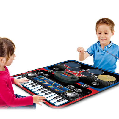 

YIWULAPortable 2-in-1 Drum & Piano Combo Educational Musical Play Mat for Kids