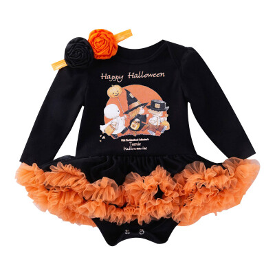 

2019 Autumn Winter New Born Baby Clothes Unisex Halloween Clothes Boy Rompers Kids Costume For Girl Infant Jumpsuit 2PCS